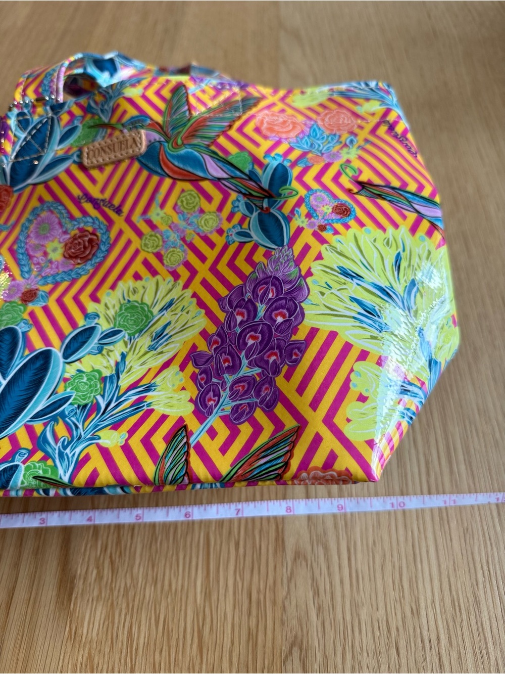 Consuela Bright Yellow Floral & Hummingbird Tote - Picture 6 of 7
